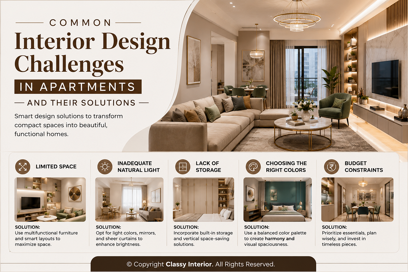 Common Interior Design Challenges in Apartments and Their Solutions