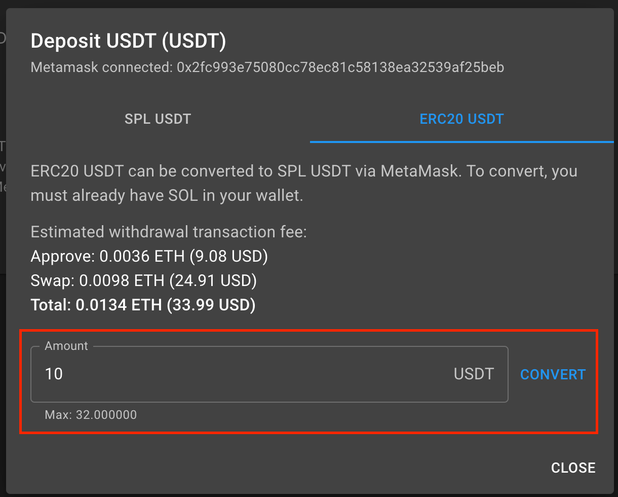 Step by step to convert USDT from ERC-20 Blockchain to Solana Blockchain  using Sollet wallet | by SolPAD | Medium