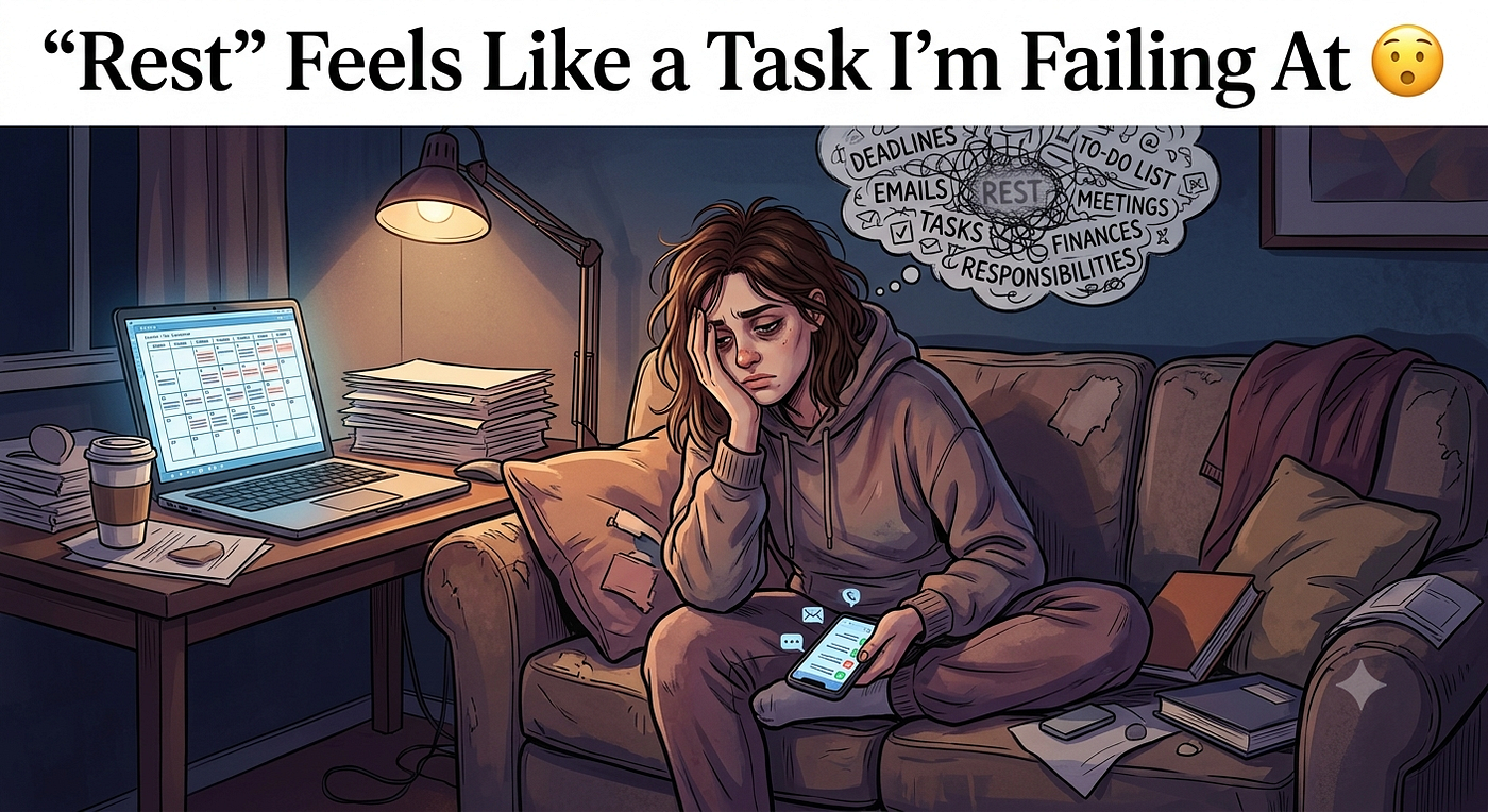“Rest” Feels Like a Task I’m Failing At 😮‍💨