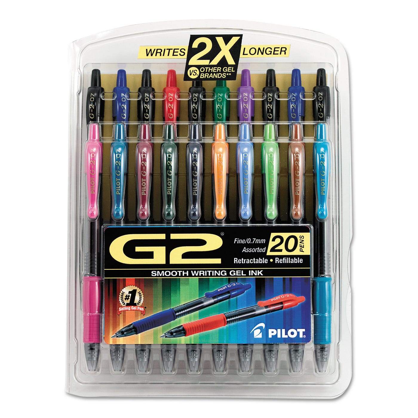 Gel Pens Set 20 Colors Medium Point Colored Pens Retractable Gel Ink Pens  with Comfort Grip,Smooth Writing for Journal Notebook Planner in School