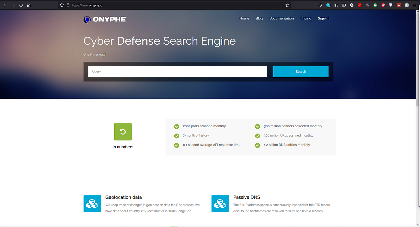 Cybersecurity Search Engine