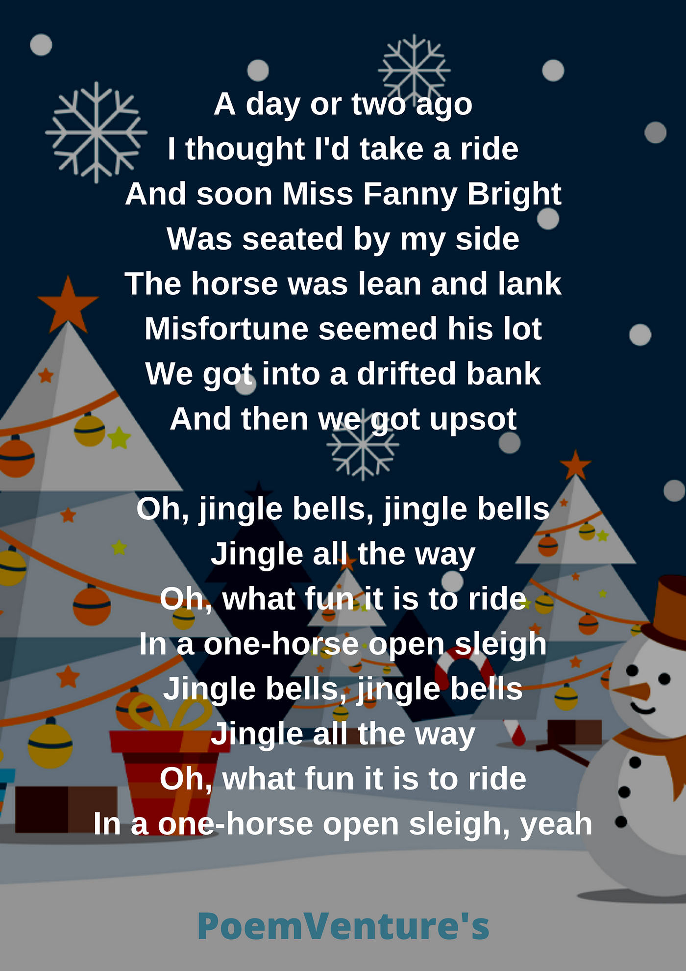 Jingle Bells with Lyrics, Kids Christmas Songs, PoemVenture's, by  PoemVentures