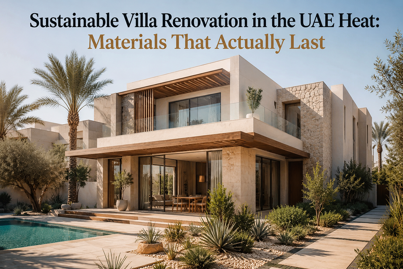 Sustainable Villa Renovation in the UAE Heat: Materials That Actually Last