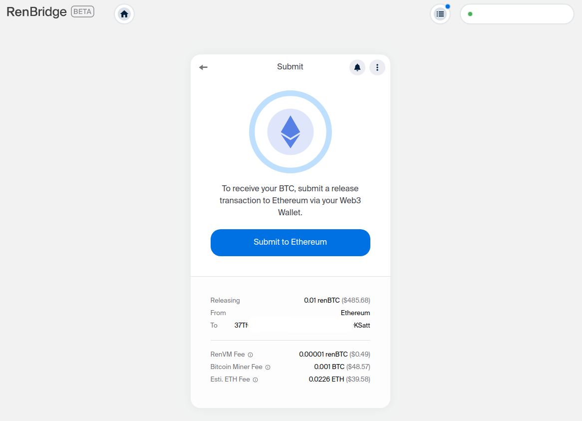 How to send renBTC, renDOGE, renZEC, renBCH from Ethereum directly to  Binance Smart Chain (BSC) — mini guide | by Ren Community | Medium