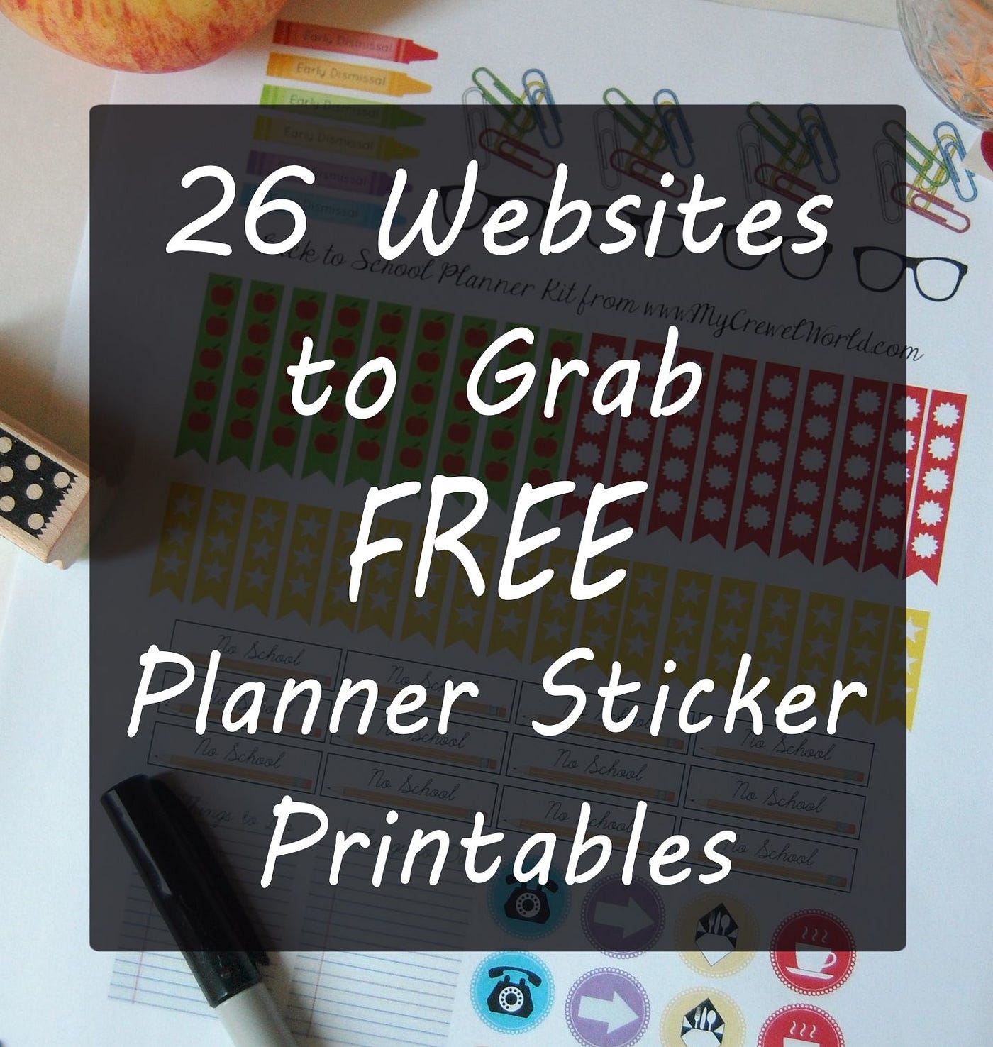 Free Sticker printables  Free printable stickers, Printable stickers, Free  planner stickers