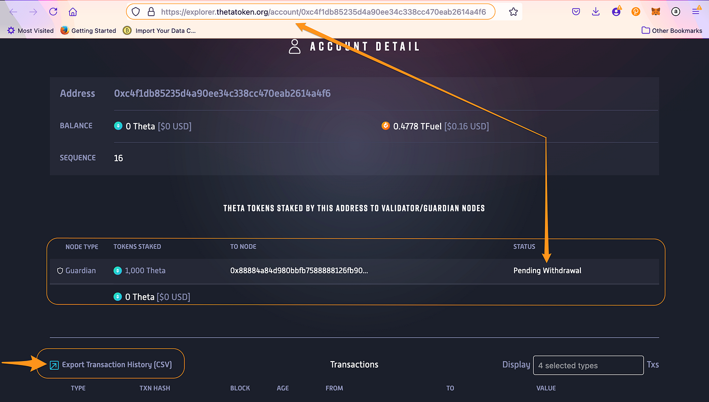 Withdraw THETA Stake from GPooL Guardian Node using THETA web wallet. | by  Cryptfelt | GPooL | Medium