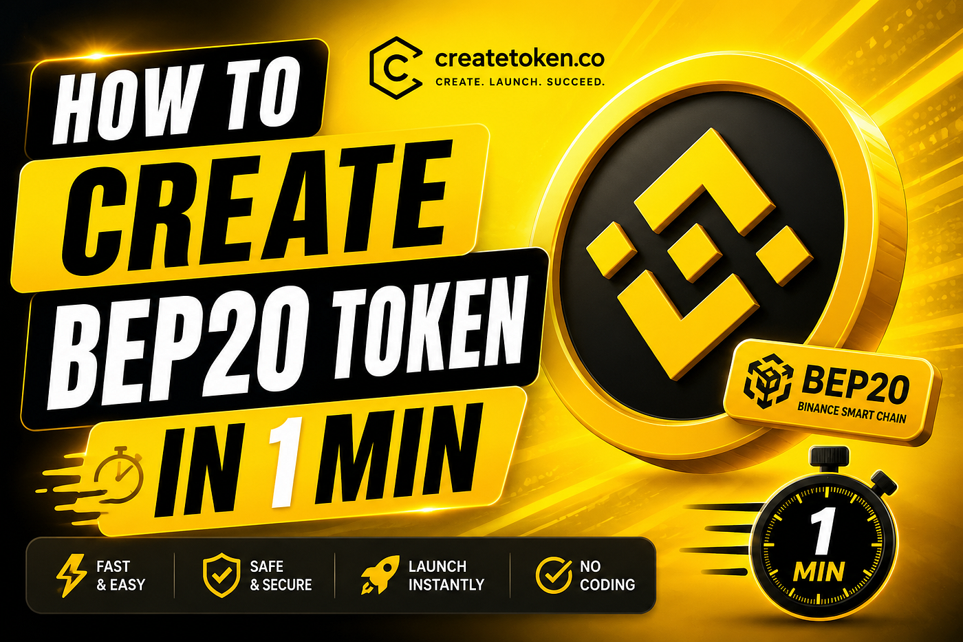 How to create a BEP20 (Binance Smart Chain) Token in 1 min