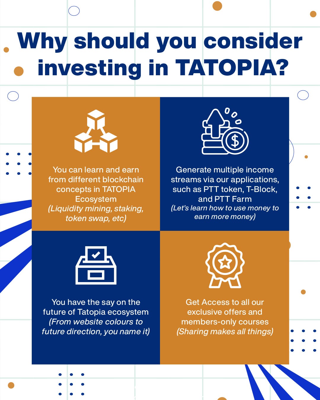 TATOPIA, Beginner-friendly Blockchain Project You Should Never Miss! | by  Tatopians | Medium
