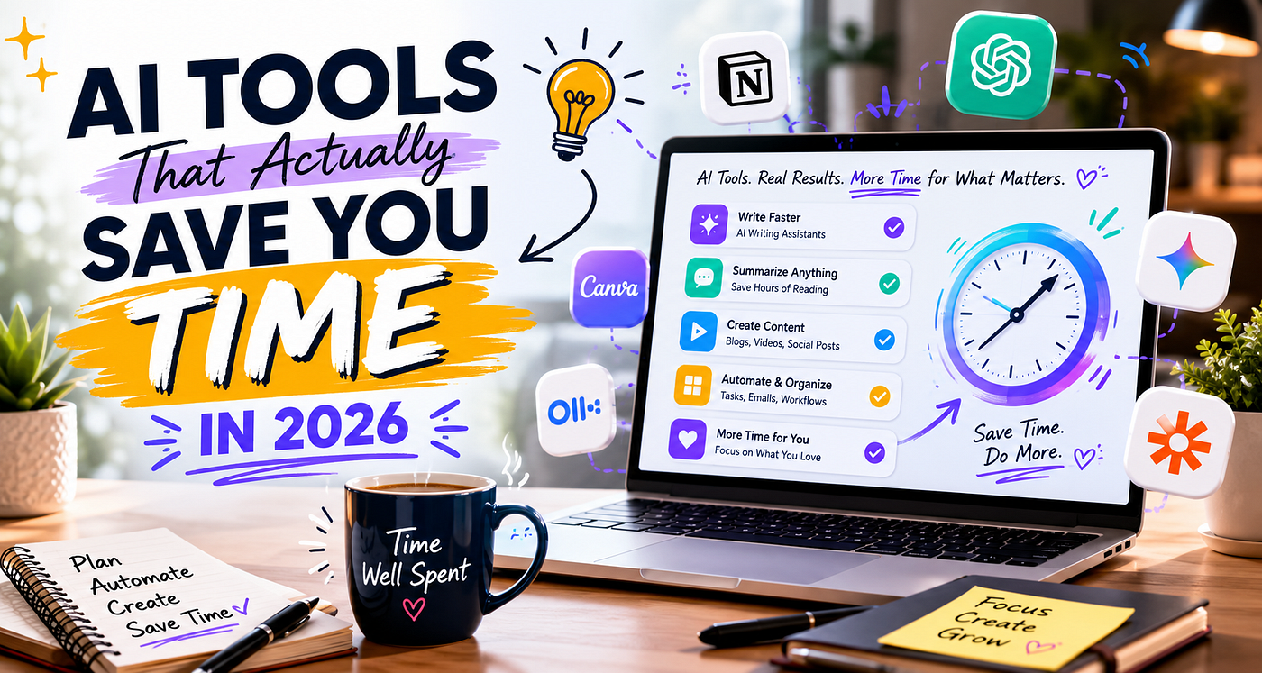 12 AI Tools That Actually Save You Time in 2026 (Not Just Hype)