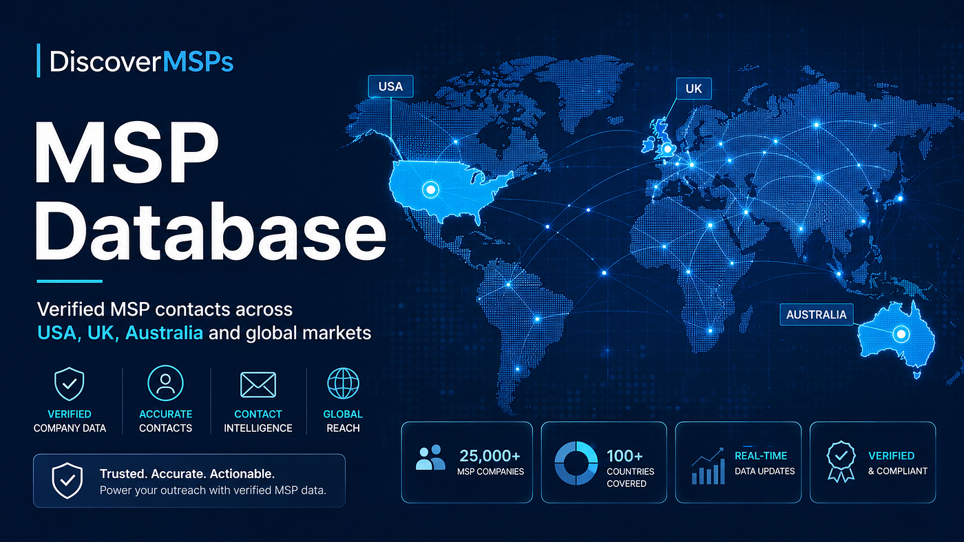 MSP Database: How to Find Verified MSP Contacts Across the USA, UK, Australia and Global Markets