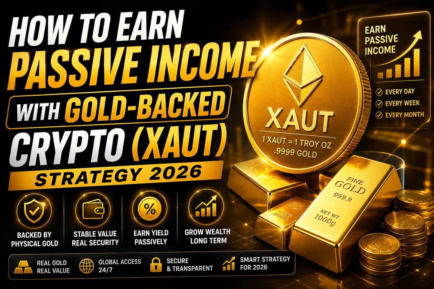 How to Earn Passive Income With Gold-Backed Crypto (XAUT Strategy 2026)
