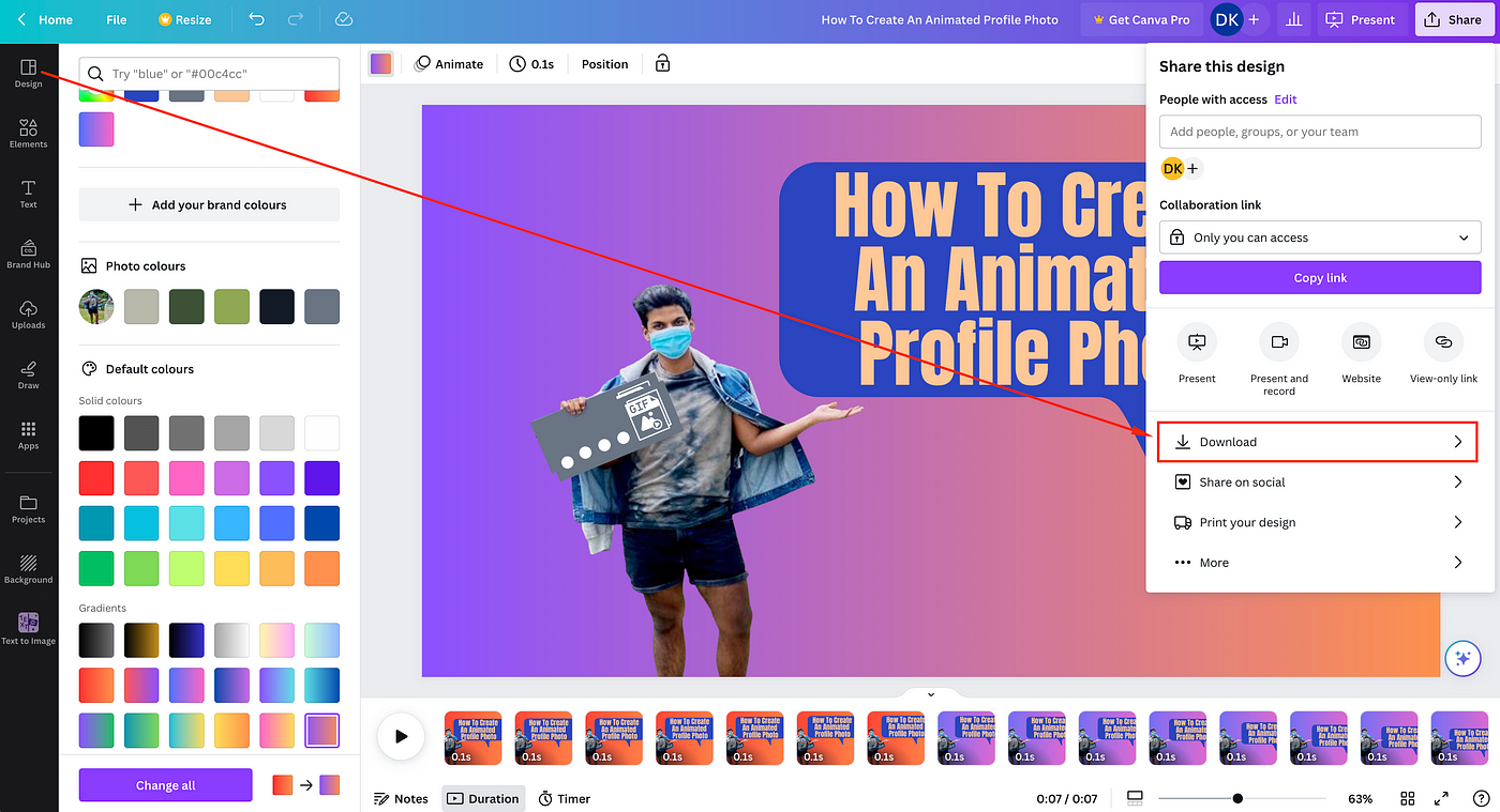 how do you make your profile picture animated