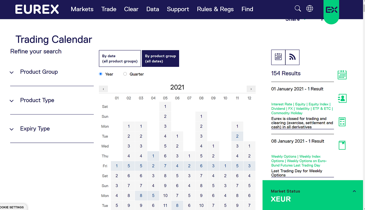 Get Eurex Trading Holidays — and more — in 5 mins using Python and GraphQL | by Finsinyur | Analytics Vidhya | Medium