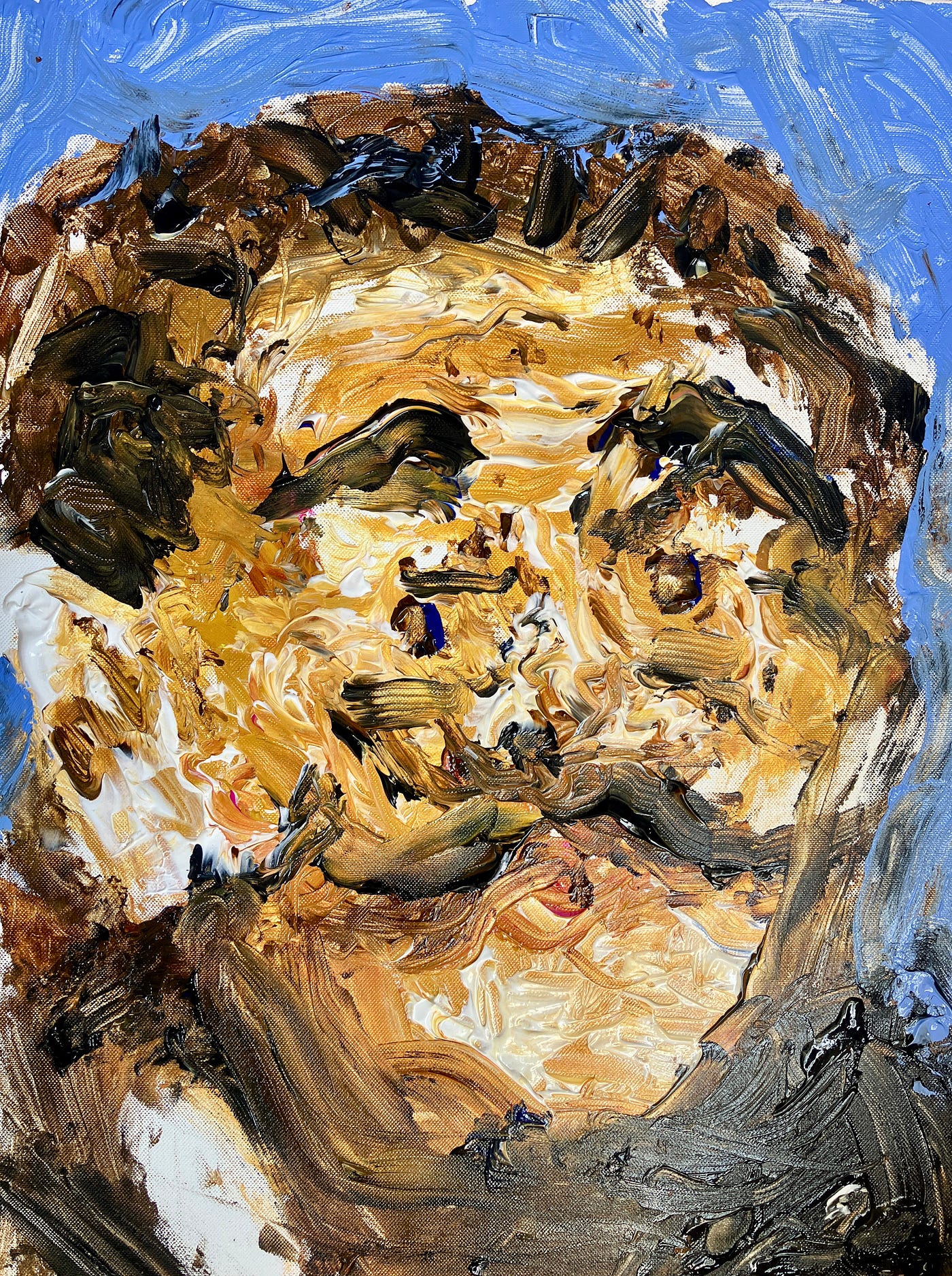 Terribleist Portrait (foot painting) of Salvador Dali by Becki Flack