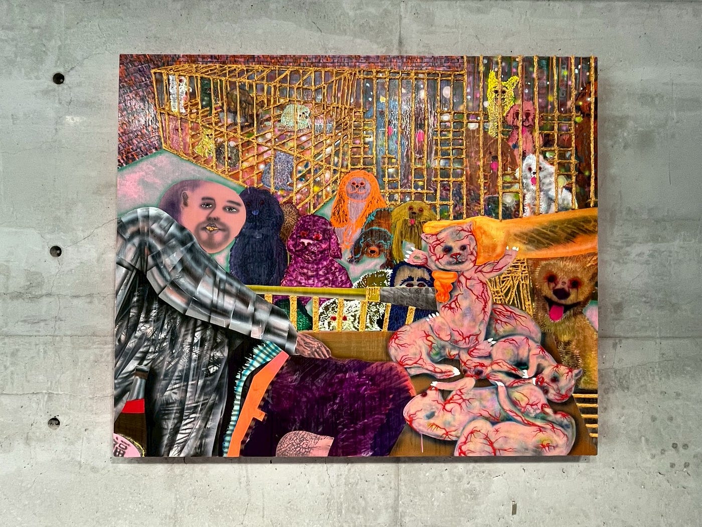 林弈軒 作品《福報之家》壓克力彩、畫布 100 x 120cm , 2026