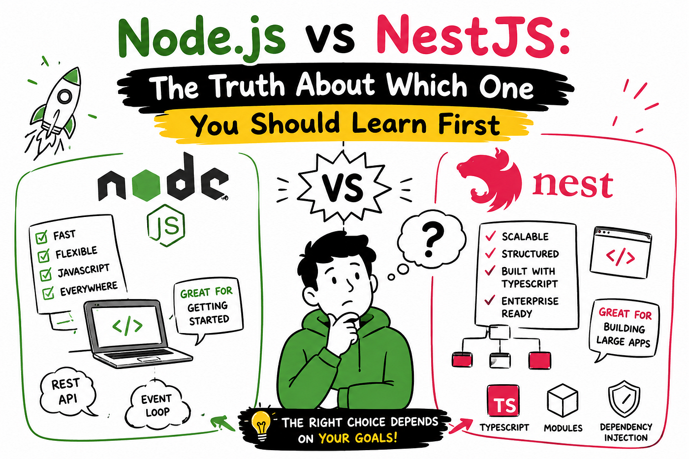 Node.js vs NestJS: The Truth About Which One You Should Learn First
