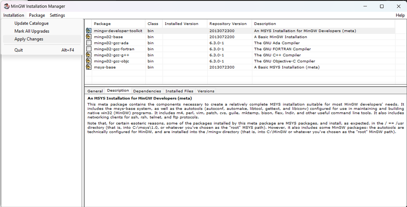 C Compiler Install