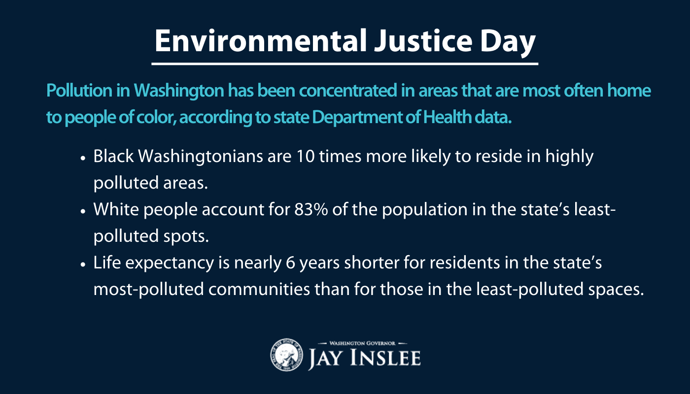 Environmental Justice Day highlights human cost of pollution and climate  change | by Governor Jay Inslee | Washington State Governor's Office |  Medium