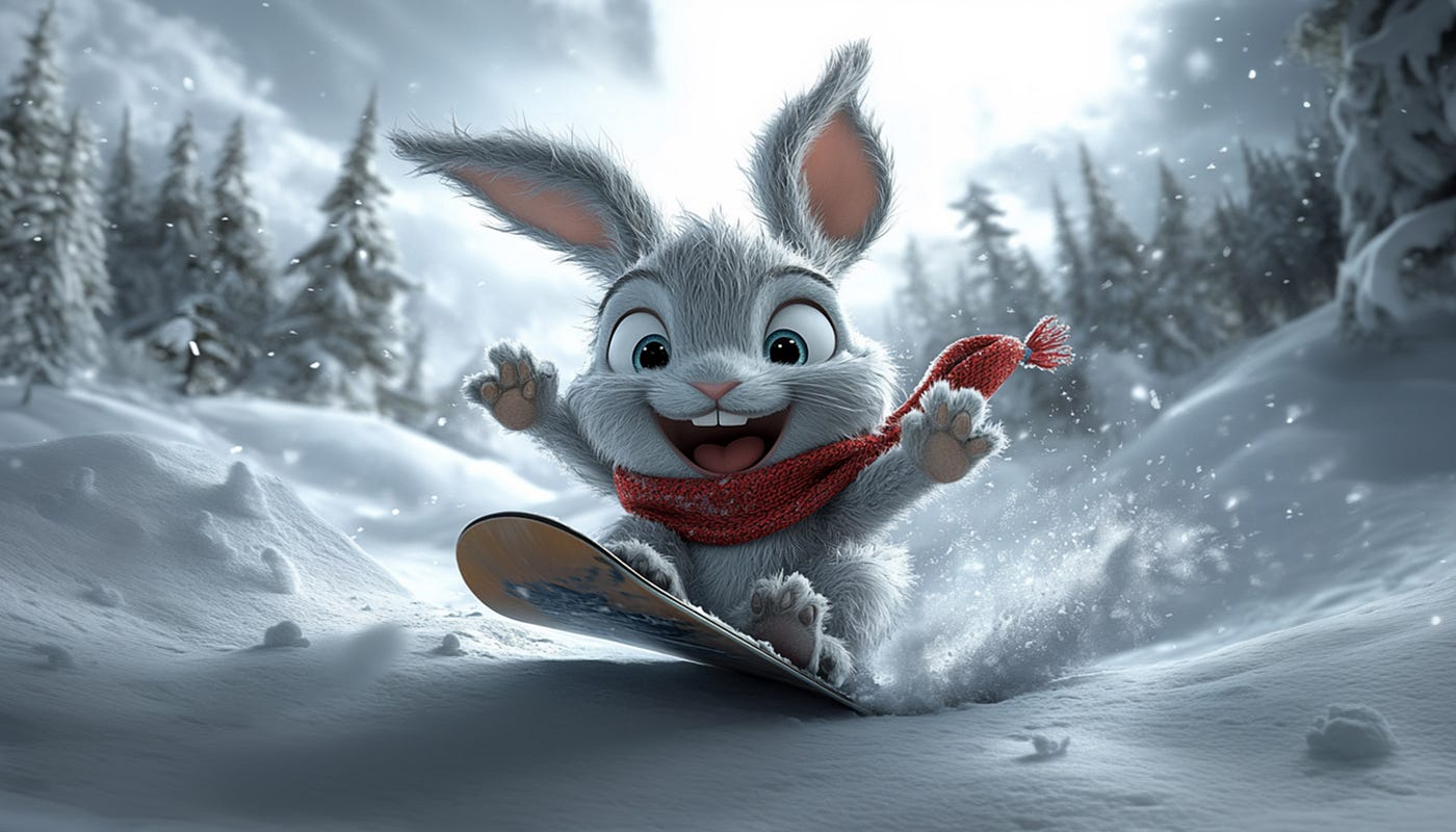 🏂 Hoppel lernt Boarden — Schnee, Mut und jede Menge Purzelspaß 🐰