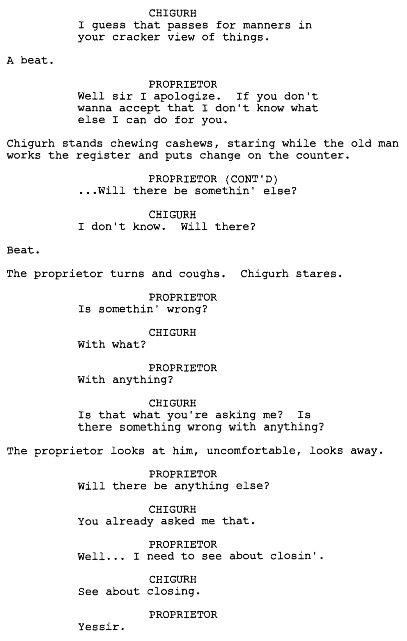 Great Scene: “No Country For Old Men” | by Scott Myers | Medium
