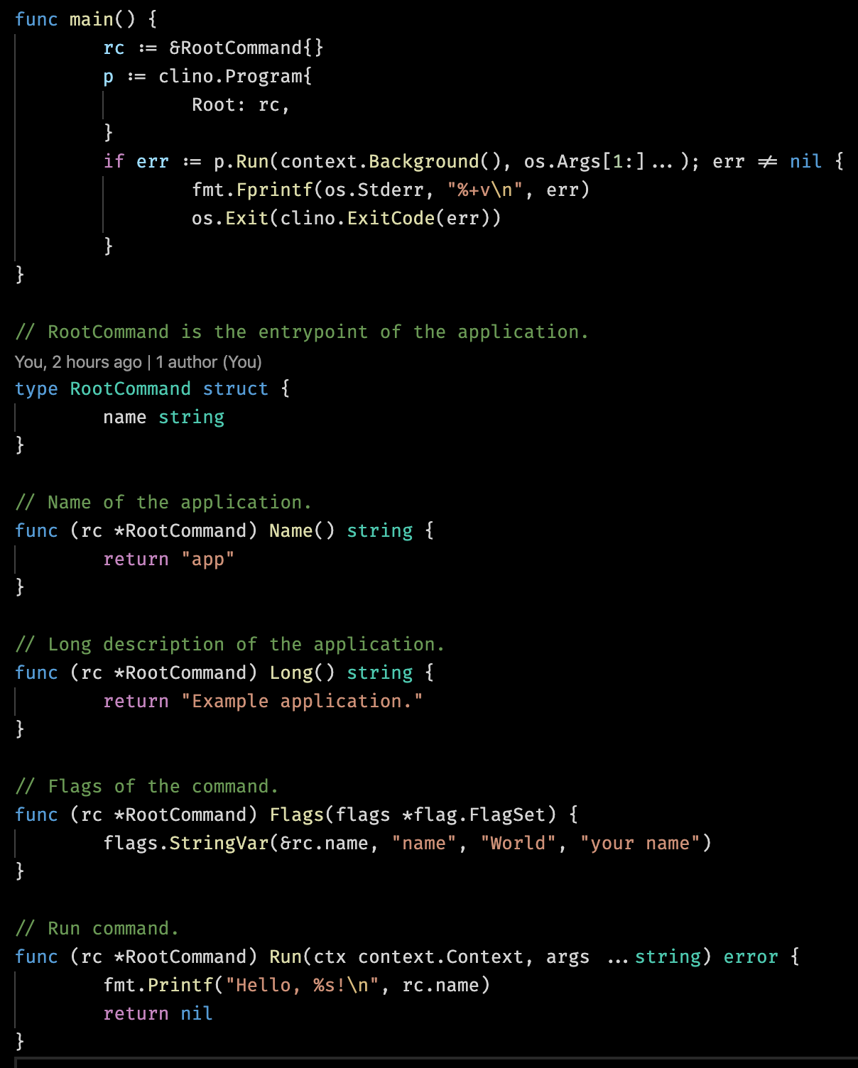 Using clino with Go to create CLI tools | by Henrique Vicente de