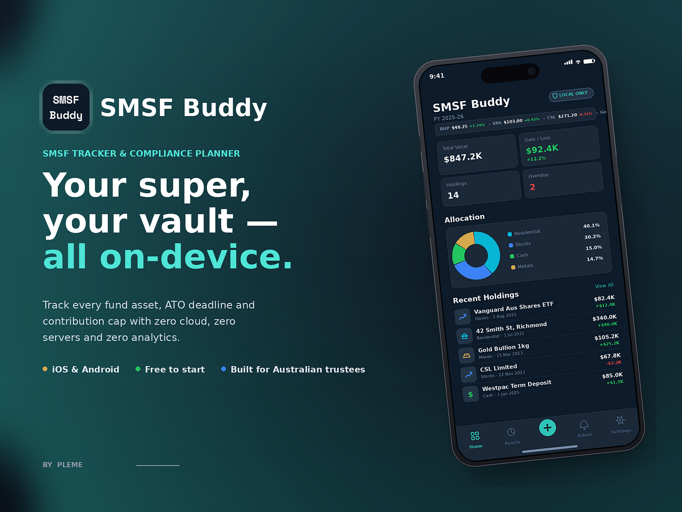 Private SMSF Portfolio Tracking with SMSF Buddy