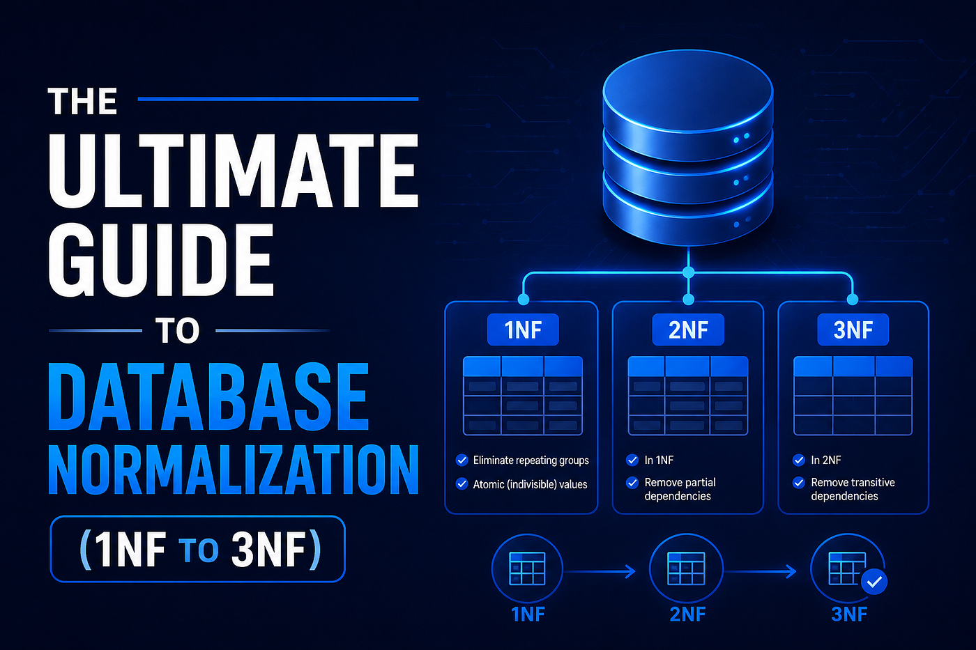 The Ultimate Guide to Database Normalization (1NF to 3NF)
