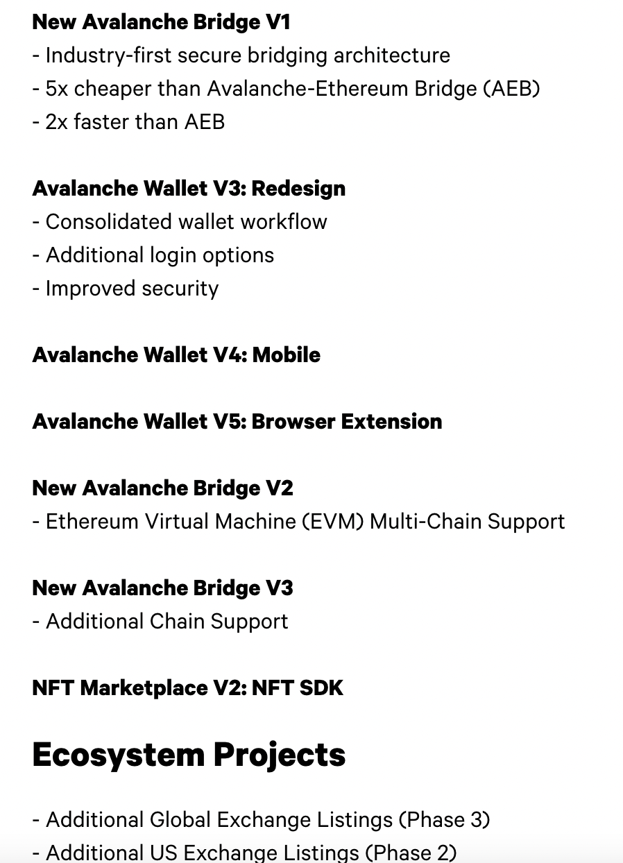 Milestones on Avalanche Roadmap. A story of ecosystem development | by Uwan  | Medium
