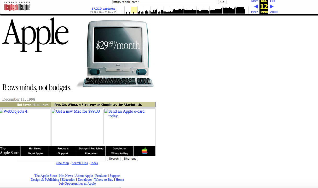 The Evolution of Apple.com. Within the past few decades, Apple has