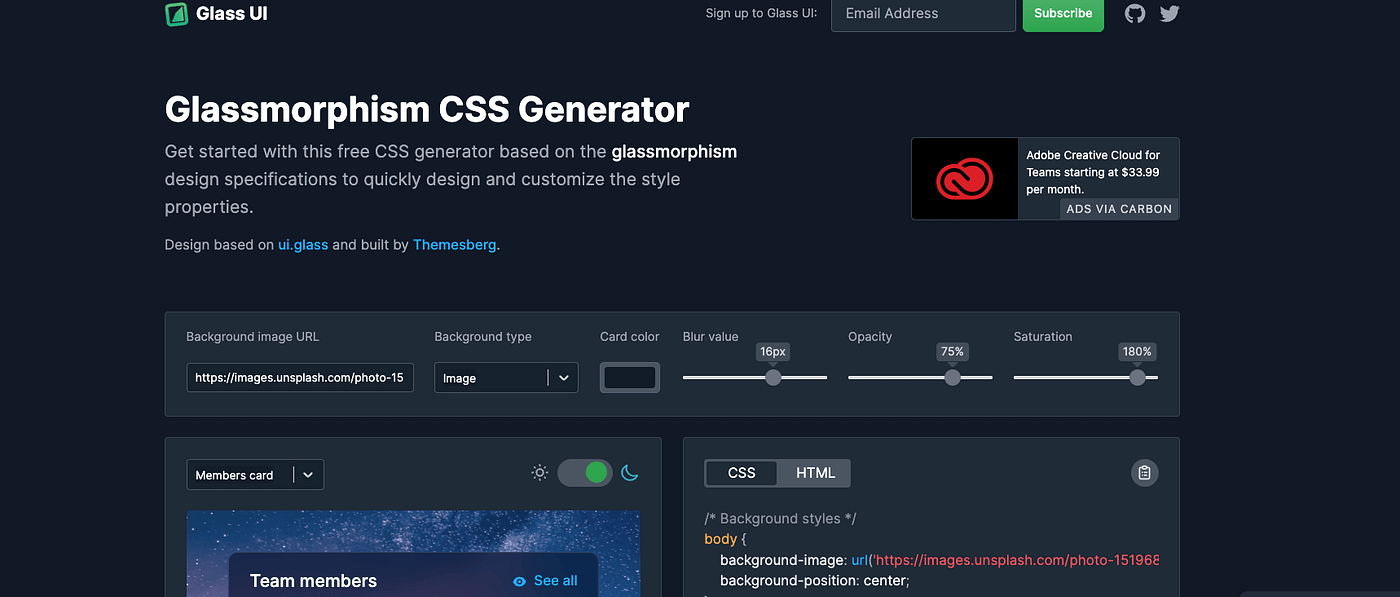 CSS filter Generator  Front-end Tools - High-performance and intuitive  HTML / CSS generator