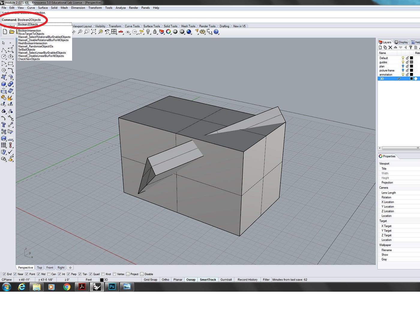 Creating and operating 3D solid objects in Rhino | by Xulong 