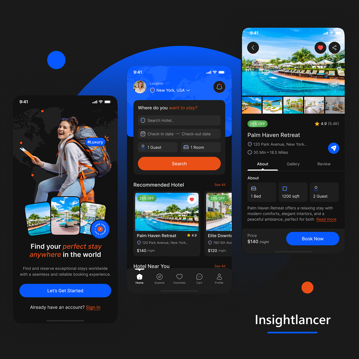 Hotel Booking Mobile App UIUX Design | Figma | App Design