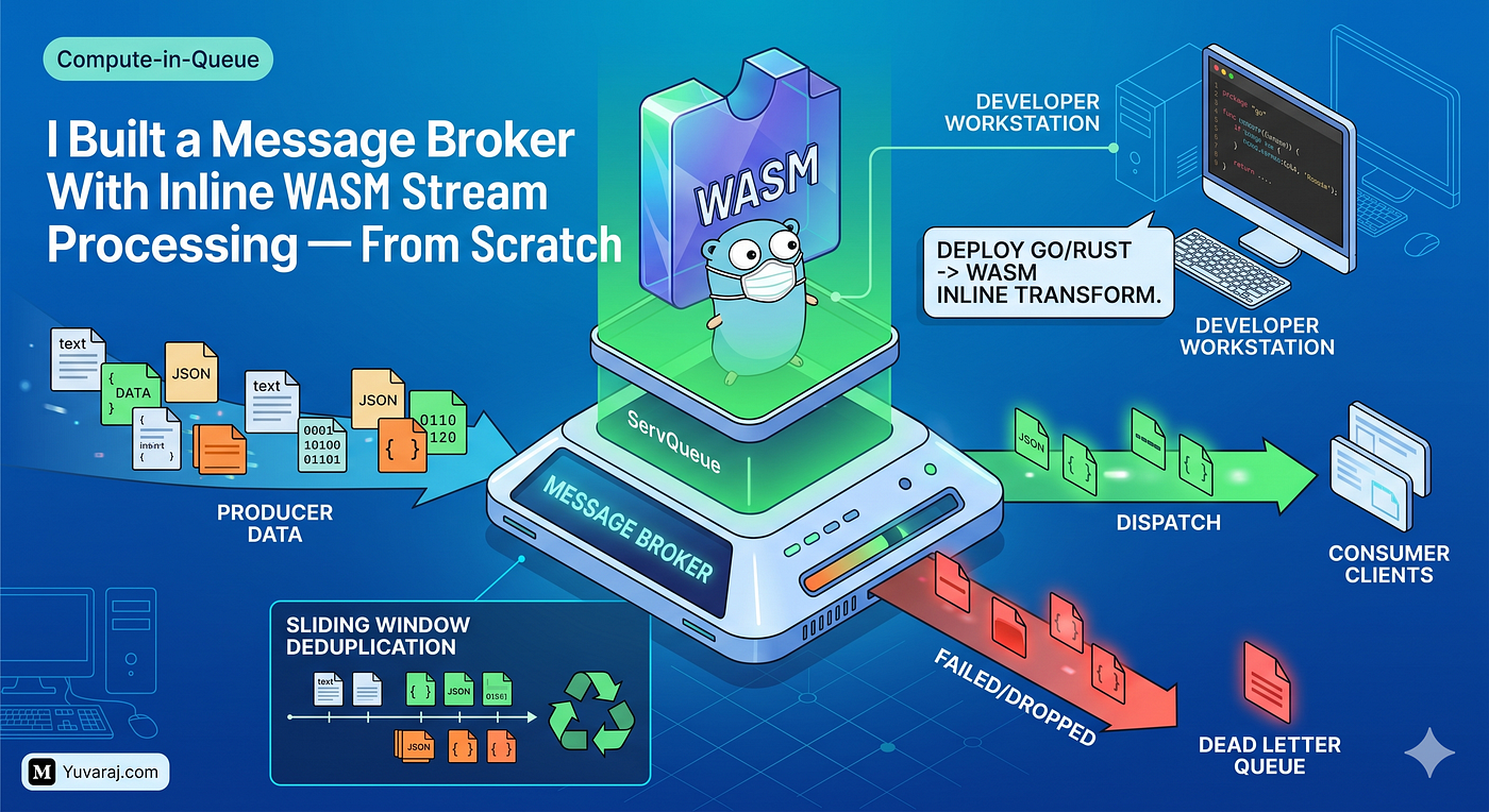 I Built a Message Broker With Inline WASM Stream Processing — From Scratch