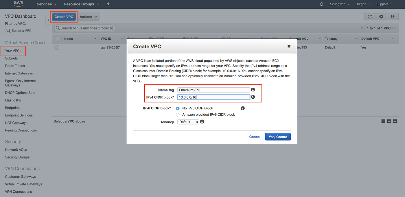 AWS 이더리움 네트워크 구축 1편 : AWS VPC 구성하기 | by Seungwon Go | Medium