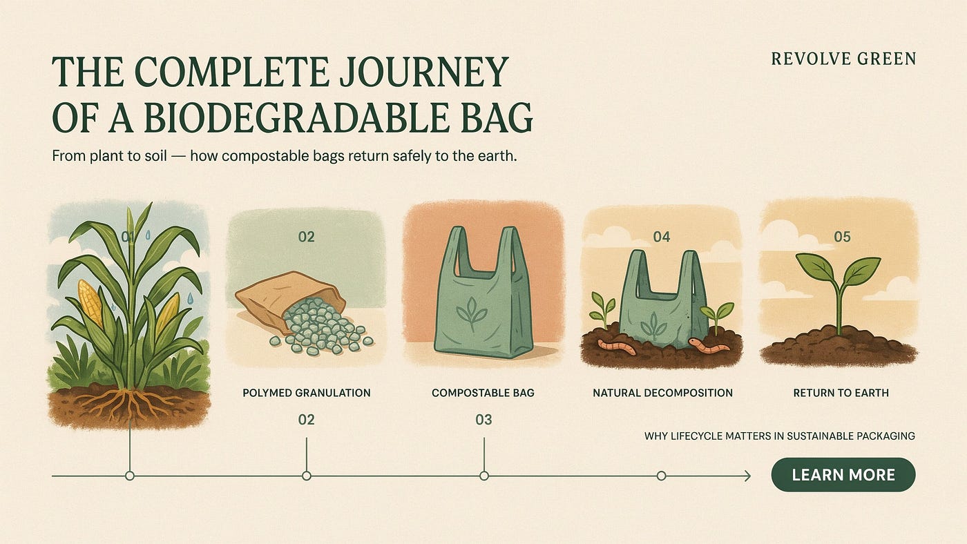 From Waste to Wonder: Understanding the Lifecycle of a Biodegradable Bag | Revolve Green