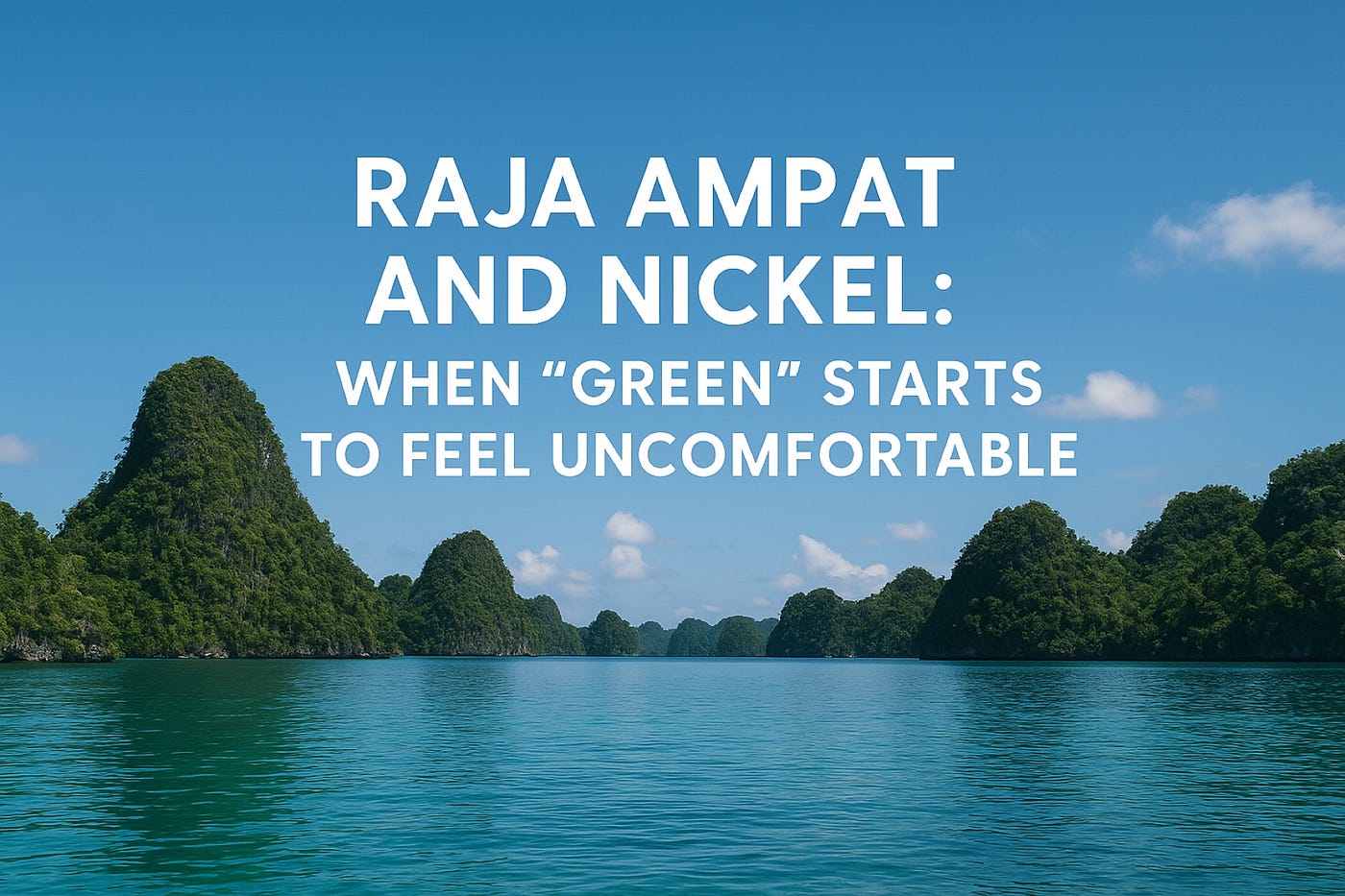 Raja Ampat and Nickel: When “Green” Starts to Feel Uncomfortable
