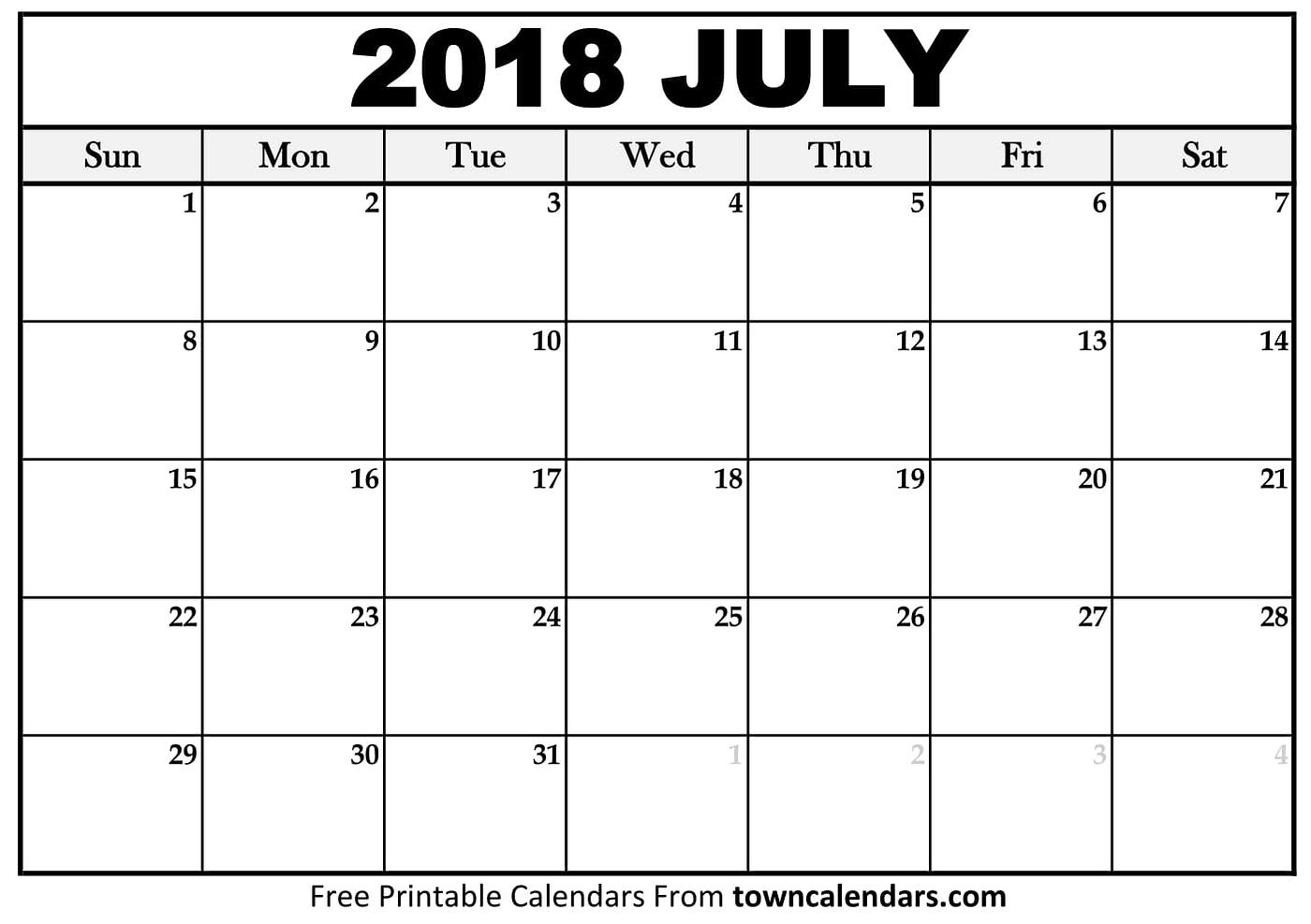 July 2018 Calendar. We&rsquo;re heading into the hottest time of… | by 