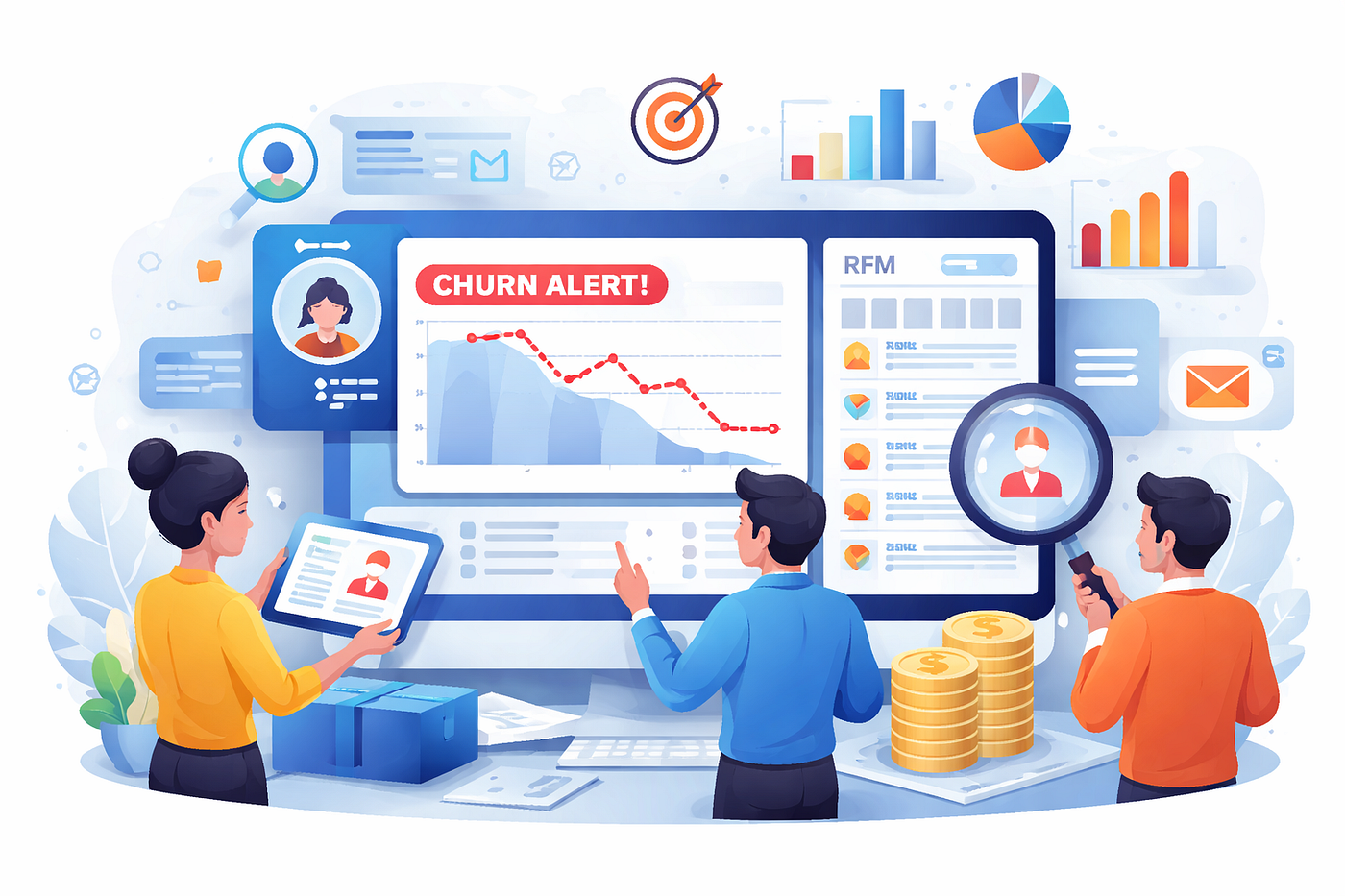 Predicting when customer is stop buying | Image generated by AI. OpenAI, 2026.