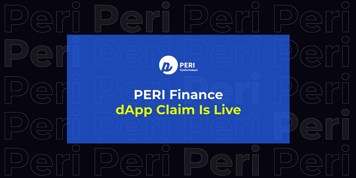 페리 파이낸스 디앱(dApp) 클레임 오픈 — 상세 내용 및 클레임 일정 | by Pynths Protocol |  PERIFinanceKorea | Medium