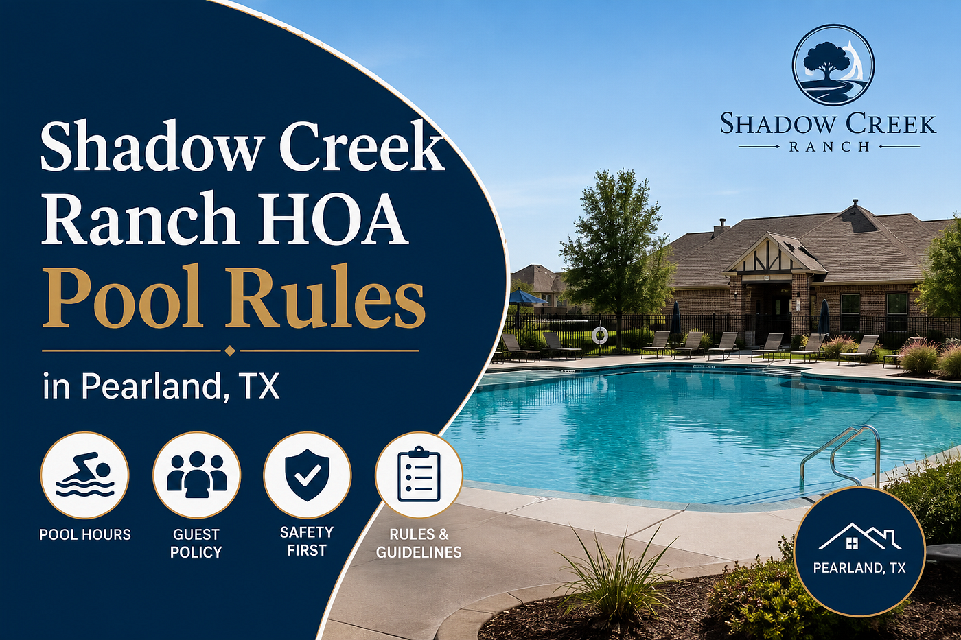 Shadow Creek Ranch HOA Pool Rules in Pearland, TX