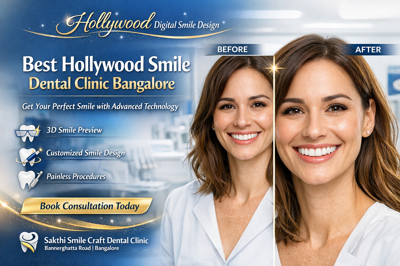 Hollywood Smile Dental Clinic in Bangalore | Digital Smile Design Experts
