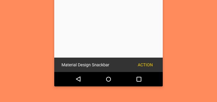 Material Snack Bar (Customized ). Snackbar in android is a new