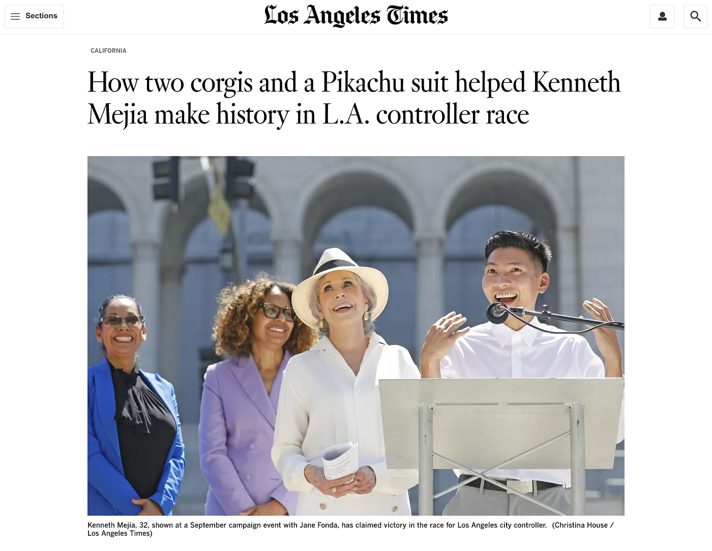 Kennth Mejia makes history in L.A. controller race - Los Angeles Times