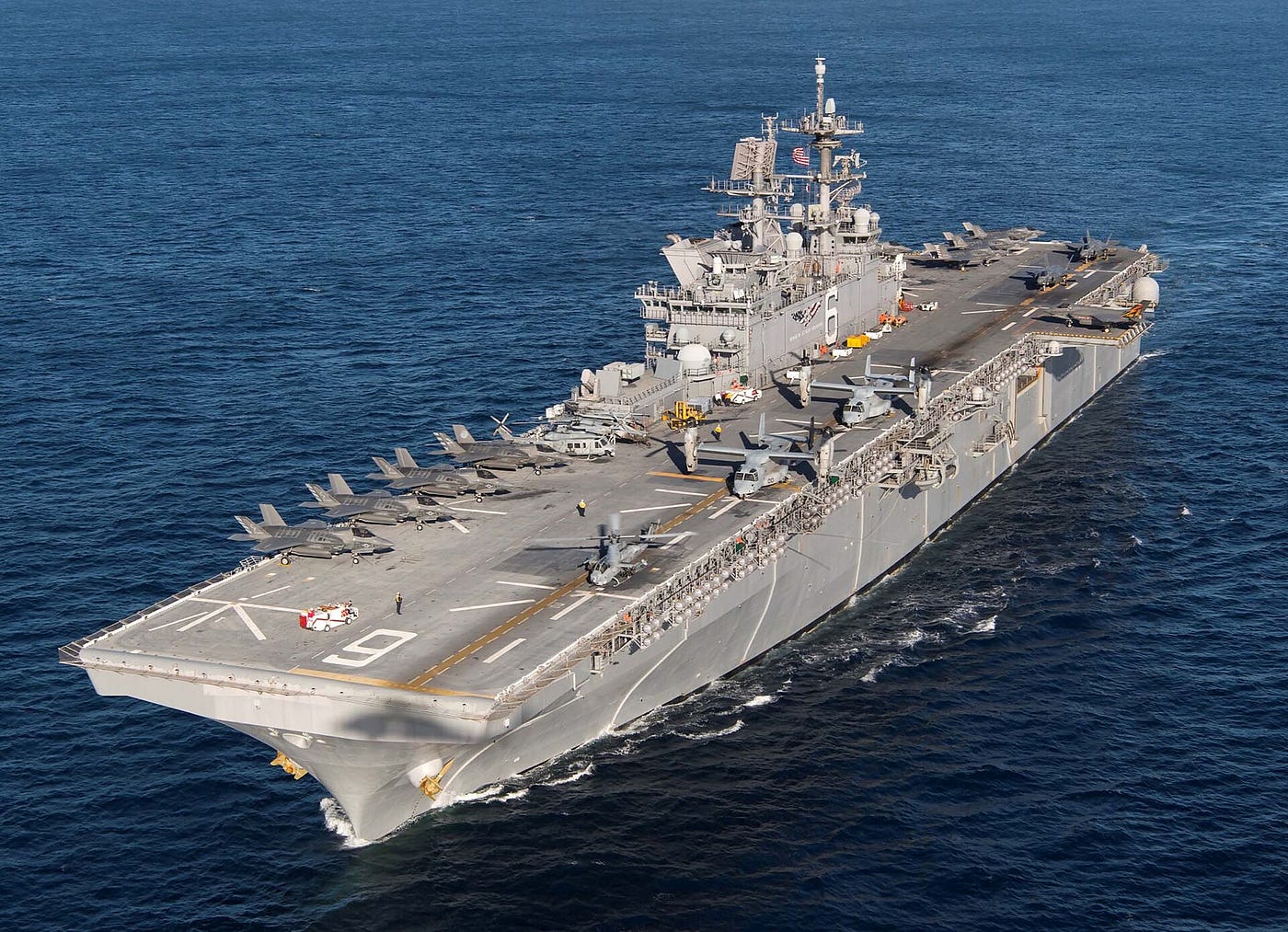 USS America (LHA-6) in 2018.