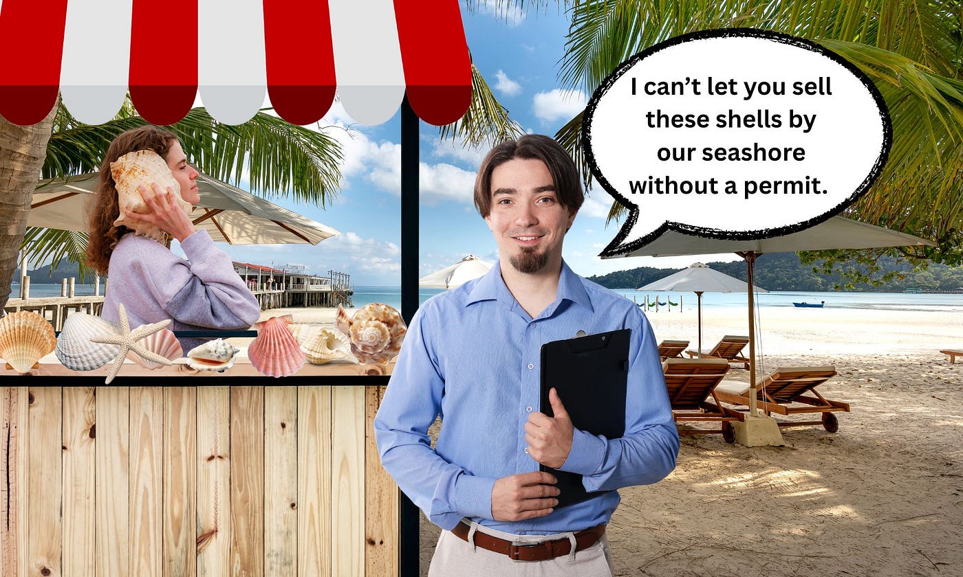 You Need a Permit to Sell Seashells by the Seashore