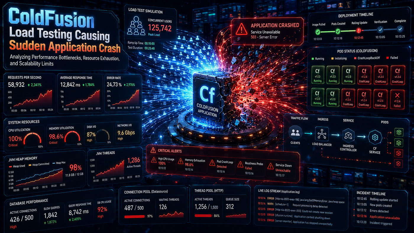 ColdFusion Load Testing Causing Sudden Application Crash
