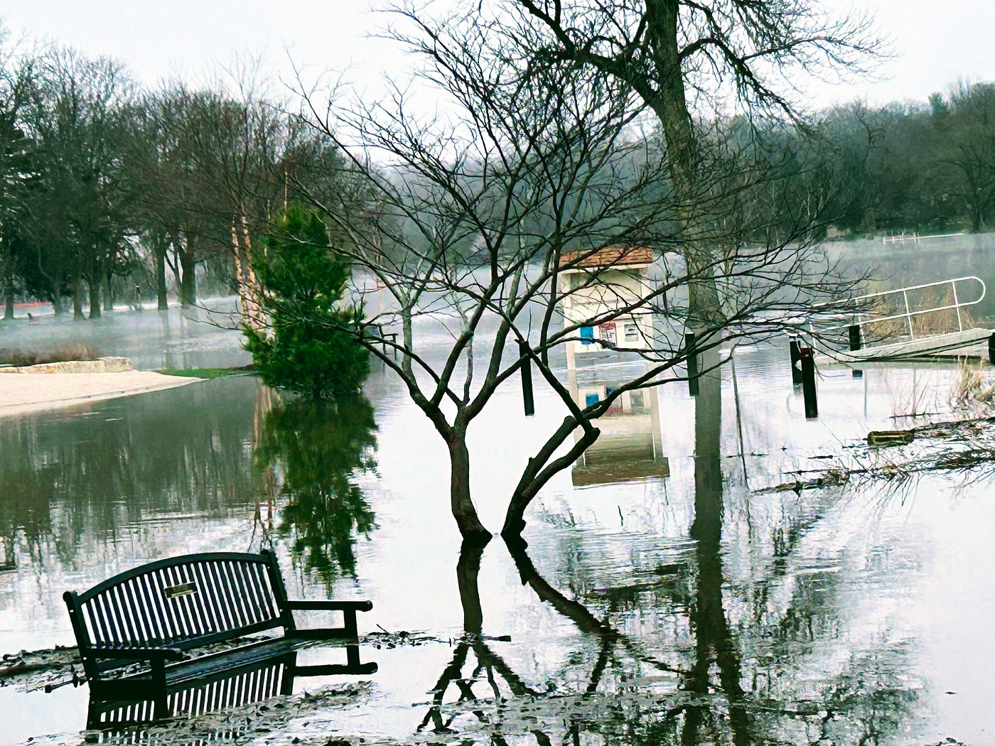 The river had opinions about property lines. Photo by Author