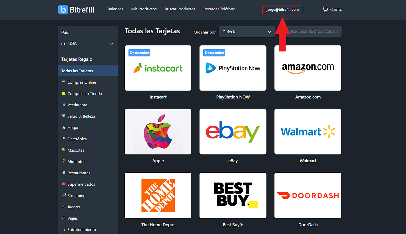 Tutorial: Comienza con una cuenta en Bitrefill. | by Bitrefill | Bitrefill  en Español | Medium