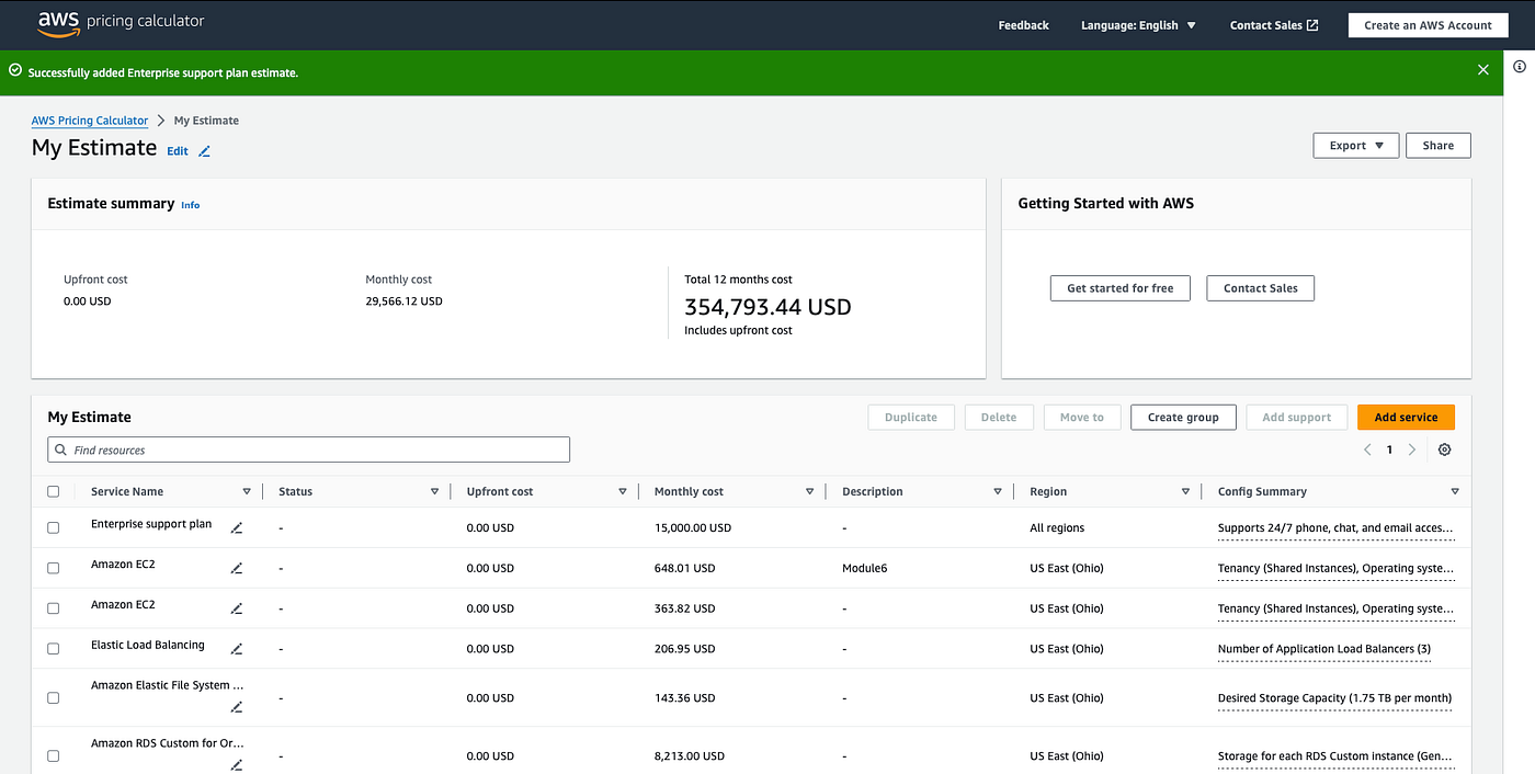 AWS Pricing Calculator