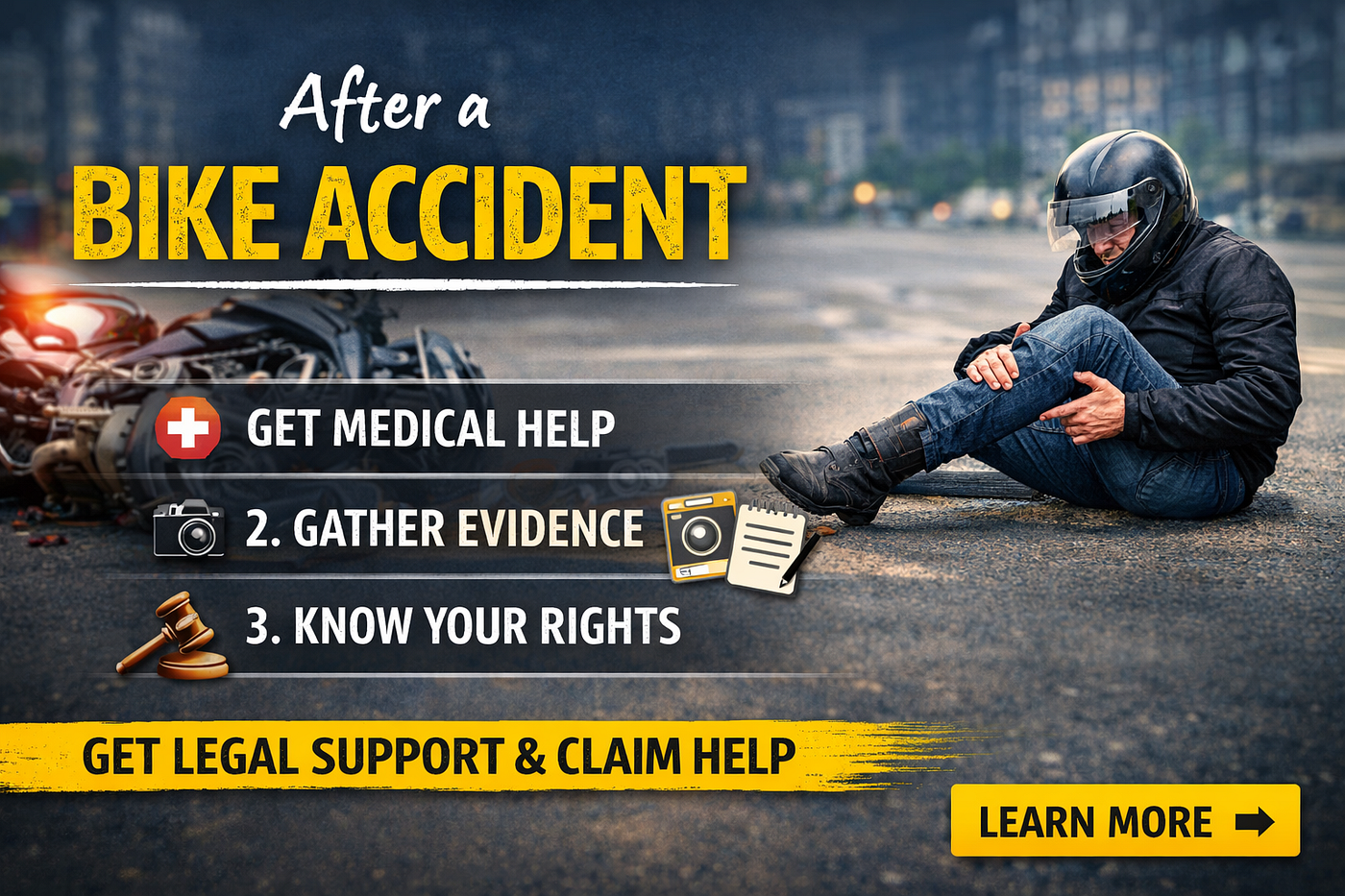 A Simple Guide to Handling Injuries After a Two-Wheeler Accident